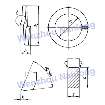 DIN 127 A - Split Lock Washer With Bend Ends